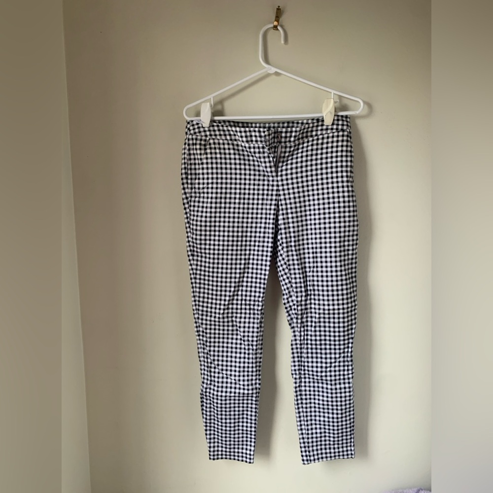 Amanda & Chelsea Black & White Checkered Emo Grunge Skinny Gingham Alternative